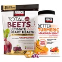 Force Factor Better Turmeric Maximum Joint Support, 1075mg Curcumin Total Beets Ultimate Heart Health Blood Pressure Support Chews with CoQ10, 120 Soft Chews