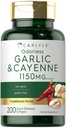 Carlyle Odorless Garlic and Cayenne | 200 Softgels | Non-GMO, Gluten Free Supplement