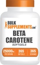 BulkSupplements.com Beta Carotene 25000 IU Softgels - ויטמין A תוסף, Beta Carotene תוספי - עבור תמיכה בעין, Gluten Free, 1 Softgel לכל המשרת, 365 Count (Pack של 1)