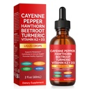 Cayenne Pepper Drops, Cayenne Pepper Extract with Herbal Blend - Includes Hawthorn, Beet Root & Turmeric (1Pack)
