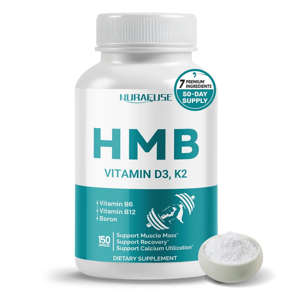 Liposomal HMB with Vitamin D3, K2 - Support Muscle Mass, Recovery