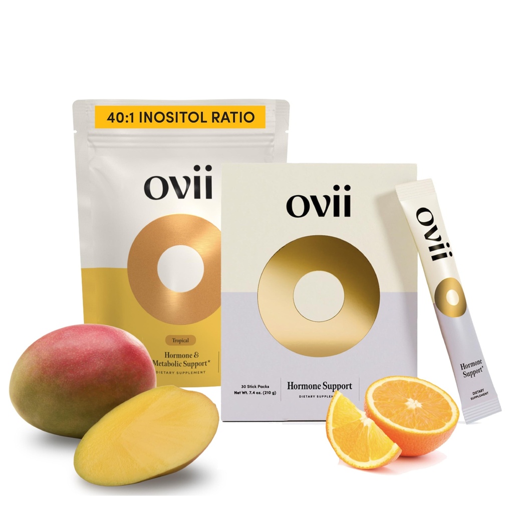 Ovii Ovarian Support for Women: Hormonal & Metabolic Balance Travel Bundle - 40:1 Myo-Inositol + Reducose® + Vitamin D + Biotin - Supports Cycle Regularity & Healthy Ovulation & Healthy Metabolism