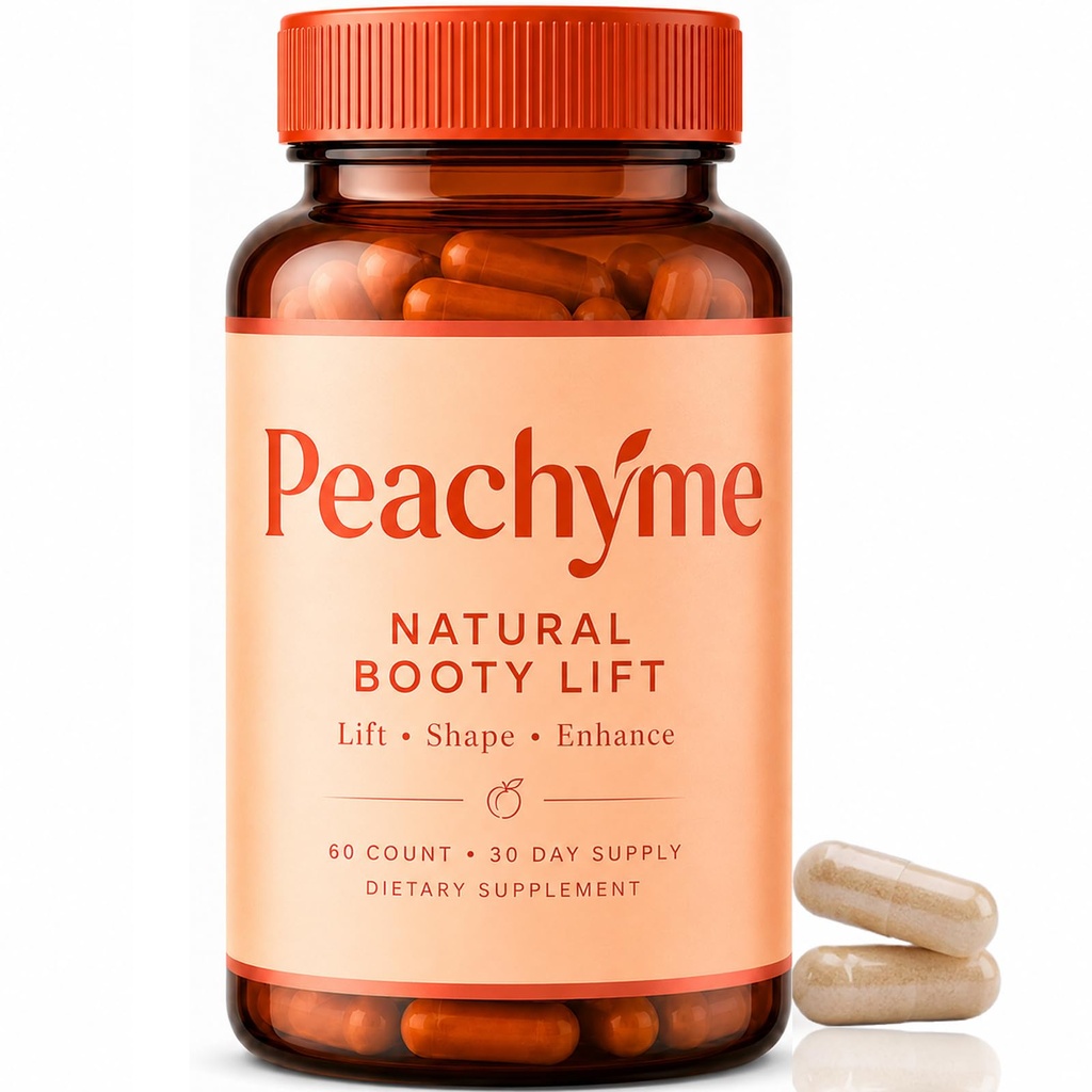 Peachyme Natural Lift Capsules, Lift Body, Sculpt Curves, Boost Energy, Vegan, Non-GMO (1)