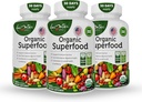 Organic Superfood Greens Sadje in zelenjavo Complex - Najboljši prehranski dodatek s 14 Zelenih & 14 Sadje & Zelenjava z Alfalfa Bogata z antioksidanti organske sestavine Non-GMO (180 Count Pack 3)
