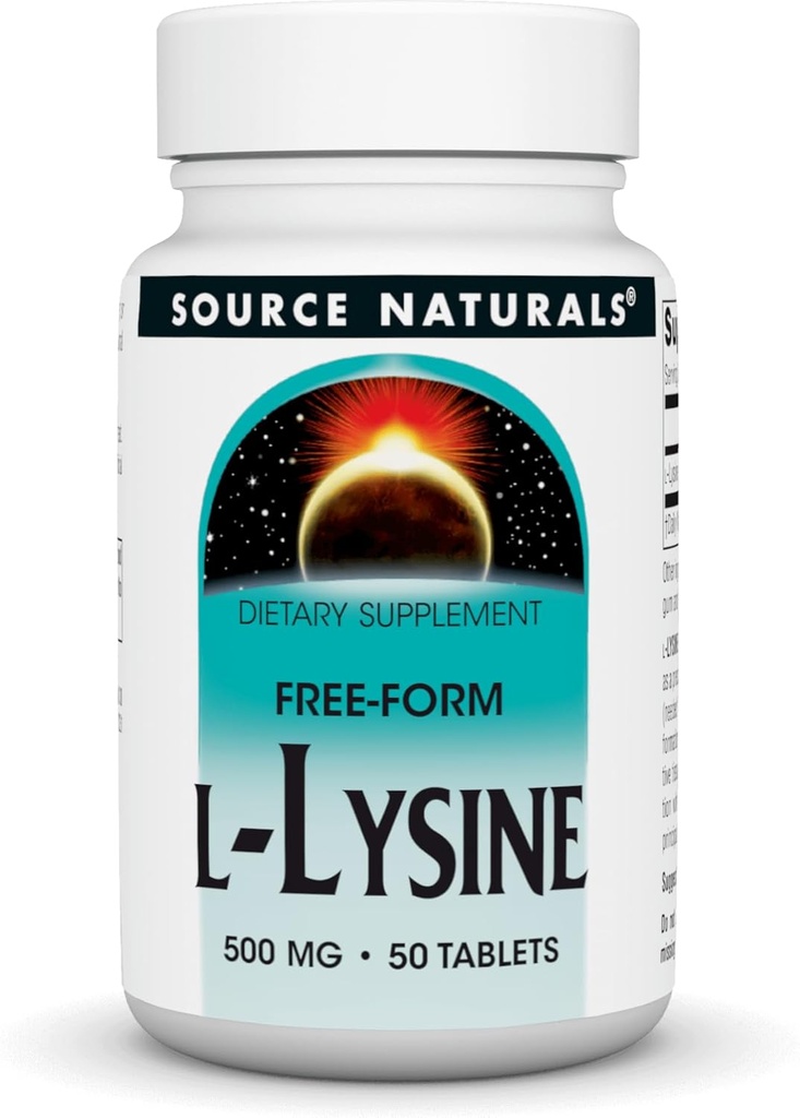 Sumber Formulir Bebas L-Lysine -Amino Tambahan Acid Mendukung Formasi Energi & Collagen * - 500 mg-50 Tablet