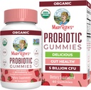 MaryRuth Organics USDA Organic Probiotic Gummies | Probióticos para mulleres e homes Digestive Health & Gut Comfort Supplement 5 Billion CFU | Apoio inmune e dixestivo | Vegan | Non-GMO | 60 Count