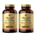 Solgar Brewer's Yeast 7 ½ Grains with Vitamin B12 - 250 Tablets, Pack of 2 - Non-GMO, Vegan, Dairy Free, Kosher - 82 Total Servings
