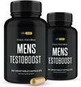 Mens Testboost Max Pills, Mens Testboost for Strength and Stamina, Testoboost Support Increase Energy (Single Pack, 90 Capsules) (2-Bottles)