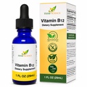 Liquid Vitamin B12 – Cold-Pressed, High Absorption, Vegan, Alcohol-Free, Sublingual B12 Drops, Cyanocobalamin, No Artificial Flavors, Blue Cobalt Glass Bottle for Maximum Freshness - 1 oz