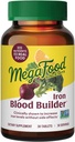 MegaFood Blood Builder Iron Supplement for Women & Men - Increase Iron Levels Without Side Effects - Combats Fatigue - with Vitamin B12, Folic Acid & Vitamin C for Absorpsi - Vegan - 30 Tablet
