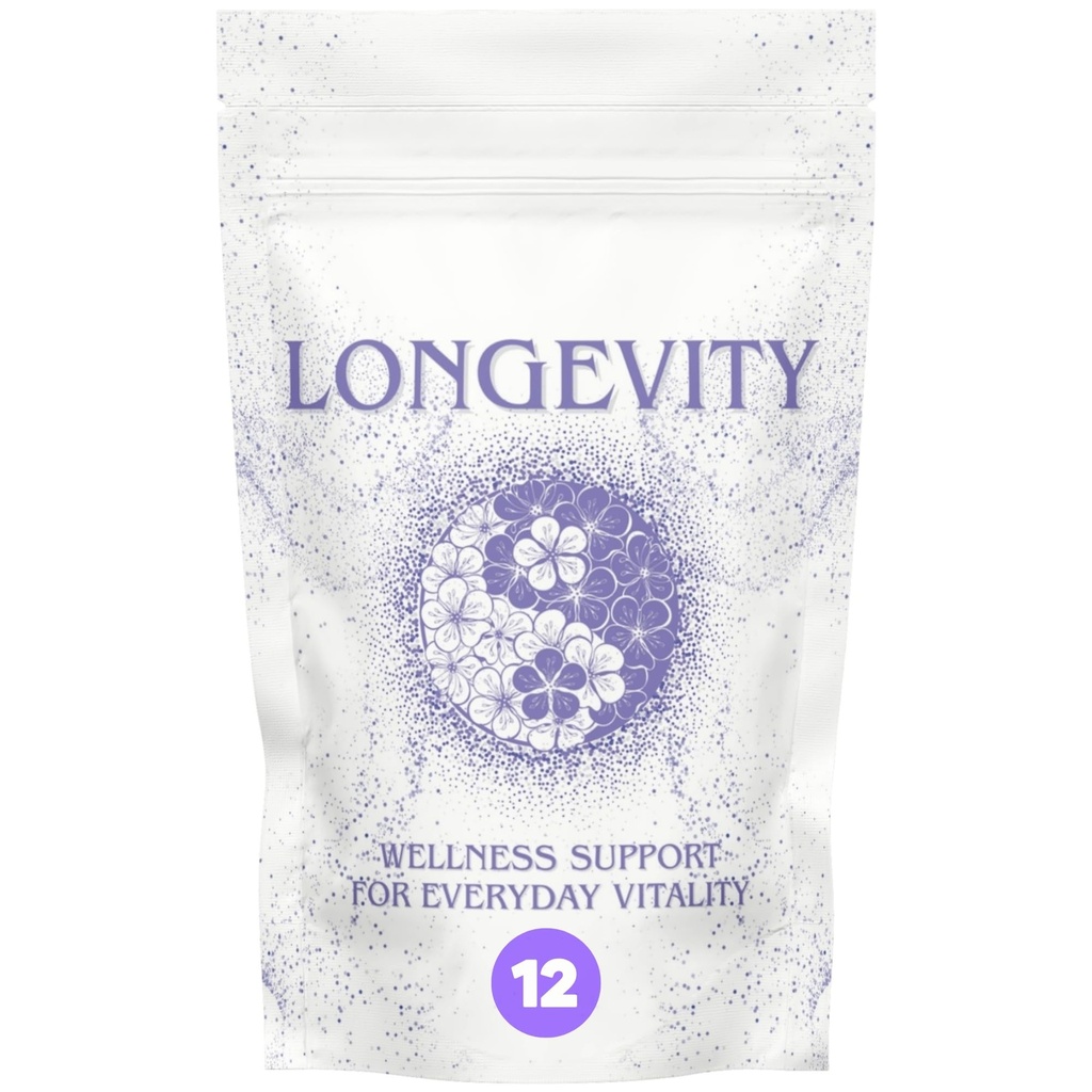 Longevity Bioenergetic Wellness Patches – Vagus Nerve Support for Balance, Vitality & Everyday Wellness - Non-Transdermal, Drug-Free, Ingredient-Free (12 Pack)