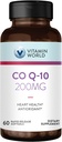 Vitamina World CoQ10 200 mg Softgels, Coenzyme Q10 Suplementos para soporte antioxidante, salud cardíaca y producción de energía, Gluten Free, 60 Rapid Release Softgels