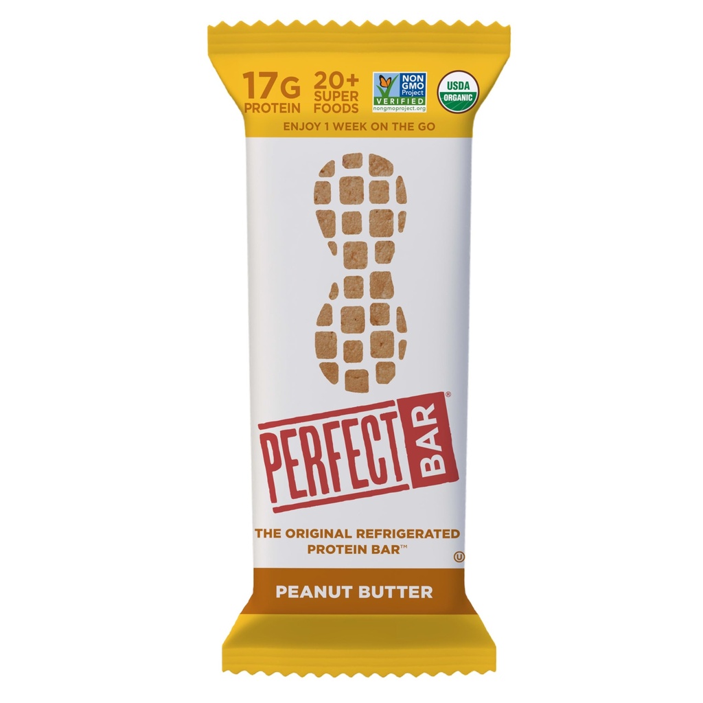 Perfect Bar Gluten-Free Peanut Butter Refrigerated Protein Bar, Organic, 2.5 oz