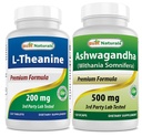 Best Naturals L-Theanine 200mg & Ashwagandha Extract 500 Mg