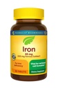 Nature Iron's Supplement 65mg Ferrous Sulfate, 365 Tablets, Gluten Free, No Synthetic Dyes, Vital for Red Blood Cell Formation
