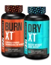 Jacked Factory Burn-XT Thermogenic Fat Burner - Weight Loss Supplement & Appetite Suppressant - 60 Capsules & Dry-XT Water Weight Loss Diuretic Pills - 60 Count (Pack of 2)