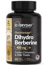 Dihydroberberine Supplement 5X Absorption - Blood Sugar & Glucose Support - Premium High-Absorption Formula with Ceylon Cinnamon & Milk Thistle - Non-GMO, Made in USA - 60 Capsules