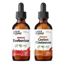 Wild & Organic Berberine Tincture 2 fl oz & Ceylon Cinnamon Tincture 2 fl oz