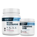 Transparent Labs BCAA Glutamine Powder (30 Servings, Strawberry Lemonade) & Creatine HMB (30 Servings, Tropical Punch)