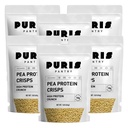 PURIS Pea Protein Crisps – Plant-Based Crunch | 18g Per Serving | Non-GMO Gluten-Free Soy-Free | No Sugar | Clean Label Inclusion for Snacks, Bars & Baking | Made in USA | Unflavored | 1 lb (6 Pack)