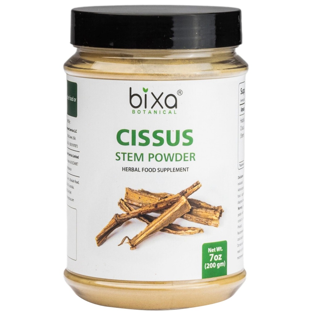 bixa BotanicalCissus Powder (Cissus Quadrangularis/Hadjod) | Ayurvedic Natural Herbal Supplement (7 Ounce (Pack of 1))