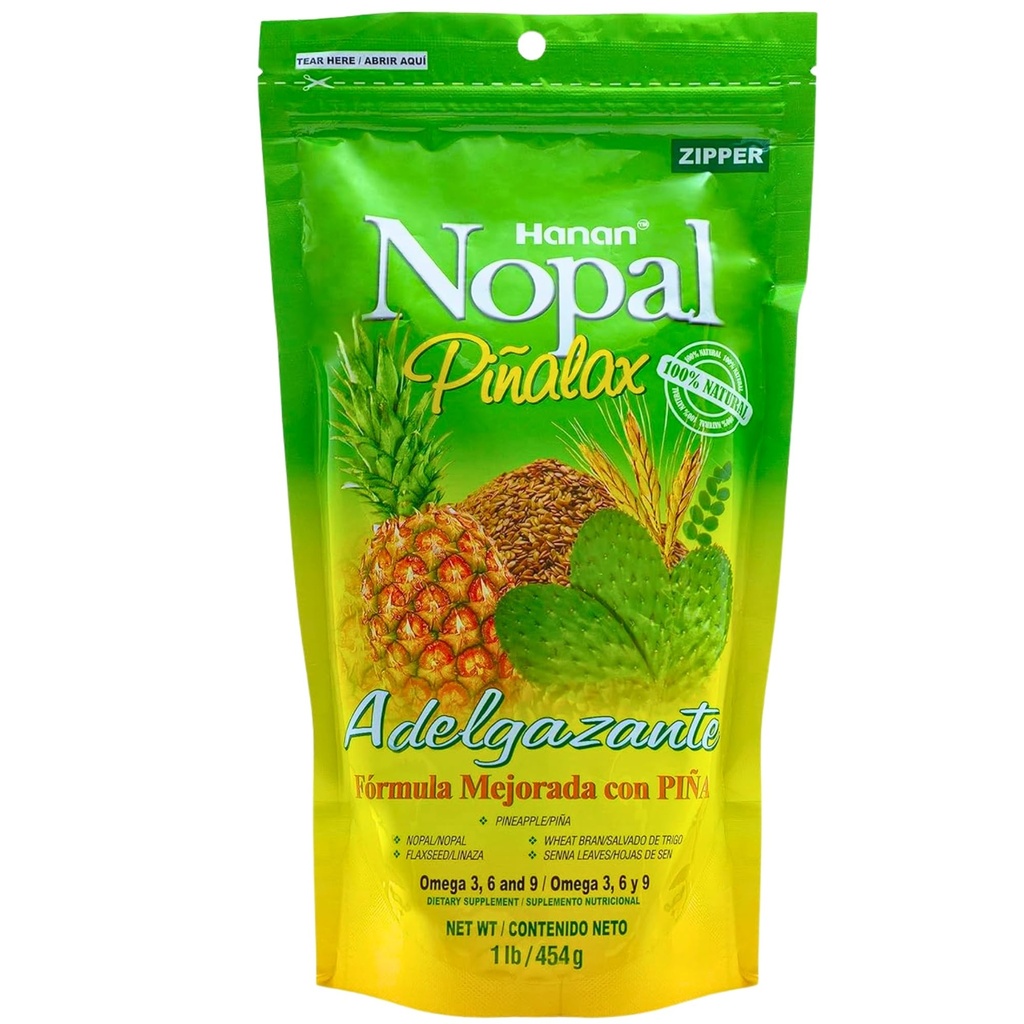 Nopal PINALAX 100% Natural High Fiber Blend 1lb (454g) - Naturally Aids in Cleansing the Colon, Improved Digestion and Increased Energy