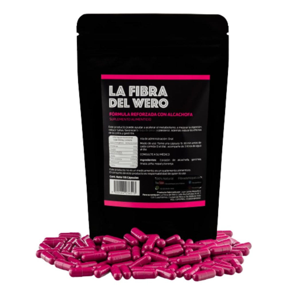 FIBRA DEL WERO | Cactus Fiber with Artichoke | 100% Natural Supplement | Package “Month and a Half”