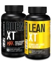 Jacked Factory Fat Burning Stack - Burn XT Max High Performance Fat Burner (90 Capsules) - Lean XT Stimulant-Free Weight Loss Amplifier and Appetite Suppression (60 Capsules)