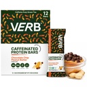 Verb Energy - Caffeinated Protein Bars Chocolate Chip Peanut Butter 10g Plant Based Protein Bars High Protein - Vegan Snack - Gluten Free Breakfast Snack with Organic Green Tea, 51g (Pack of 12)