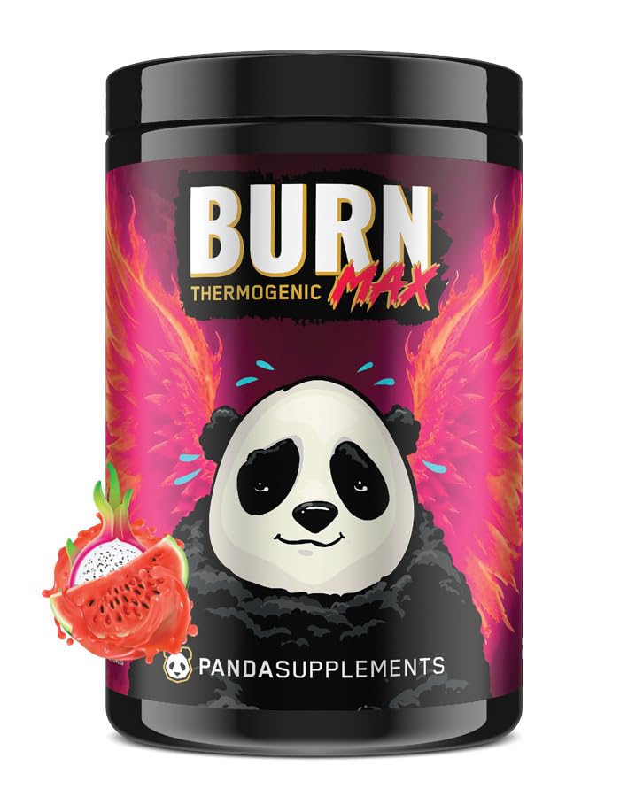 Underground Bio Labs: Panda Burn MAX Enhance Your Strength, Energy, Focus with Dual Source Caffiene (350mg), Alpha GPC, and MitoBurn®(Dragonfruit Watermelon)(25 Servings)