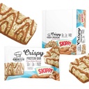 Genius Gourmet SKIPPY® Peanut Butter Flavored Crispy Protein Bars,12g Protein per serving (24% DV), 3g Sugar, Delicious Snack Bar, Gluten Free – 10 Count