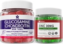 Cukraus nemokamai Cinko Gummies 2 Pack + Gliukozaminas Chondroitin Gummies 2 Pack