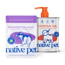 Native Pet WonderGland (30 Scoops) & Omega Oil for Dogs (8 Oz.) - Dog Anal Gland Treatment Using Fiber for Dogs & Omega 3 Fish Oil Promotes Healthy Skin, Shiny Coat, & Strong Joints