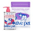Native Pet WonderGland (60 Scoops) & Sockeye Salmon Oil for Dogs (8 Oz.) - Dog Anal Gland Treatment Using Fiber for Dogs & Pure Omega 3 Fish Oil Promotes Healthy Skin, Shiny Coat, & Strong Joints
