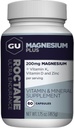 GU Energy Roctane Magnésium Plus Capsules avec Vitamine K, D et Zinc, Choix Informé, Soutien de récupération après toute séance d'entraînement, Bouteille 60-Count (1-Mois)