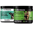 Daily Essentials Virtual Bundle - Probiotics for Dogs + Dental Powder for Teeth Cleaning & Plaque Removal, Gut Health & Immune Support for Dogs
