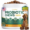 OcePor 400 Pcs Probiotics for Dogs, Dog Probiotics Chews for Yeast, Itchy Skin and Itchy Ears, Digestive Health, Diarrhea Relief, Gut & Immune Support, Pet Supplements (Chicken)
