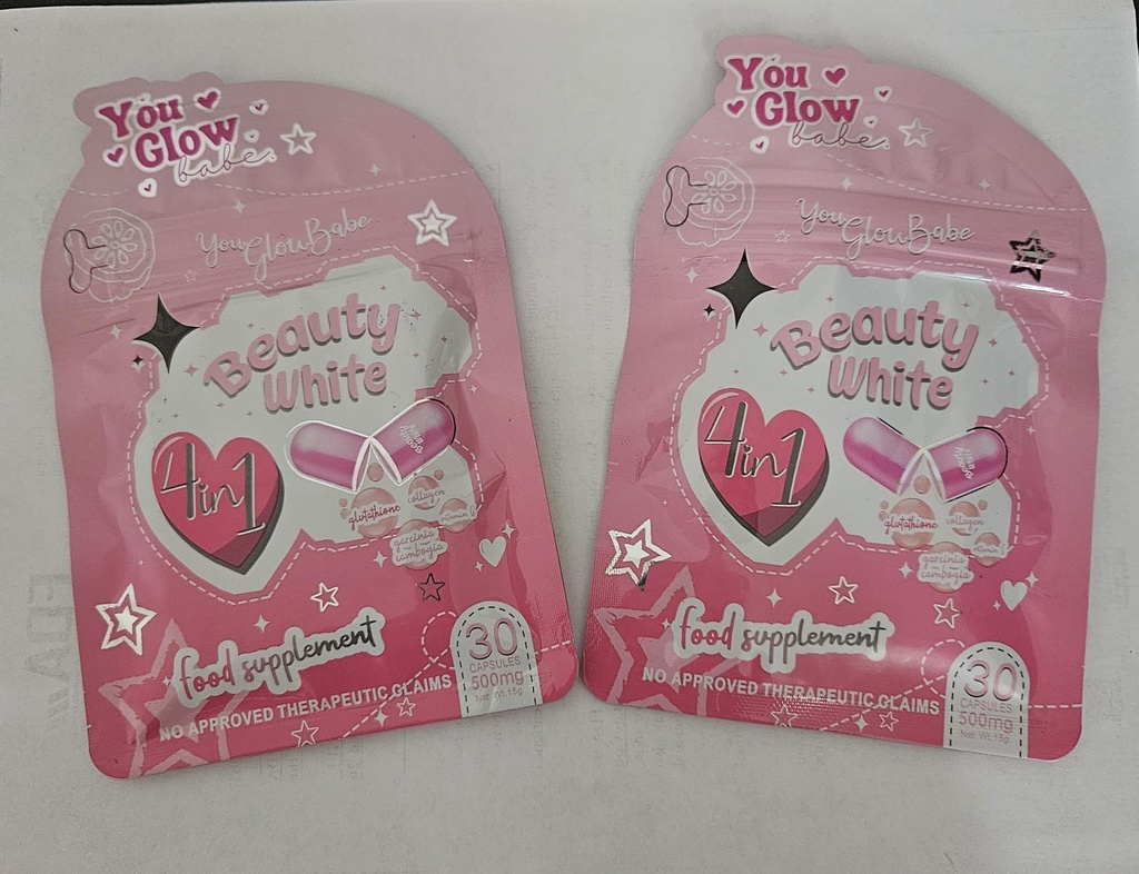 You Glow Babe Beauty White Dietary Supplement, 30 Capsule Pack of 2