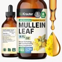 BIO KRAUTER Mullein Drops for Lungs 4 Fl. Oz - 56 Days of Supply - Pure Mullein Leaf Extract for Lung Detox & Cleanse - Vegan Respiratory Supplements - Non-GMO, No Sugar & Alcohol