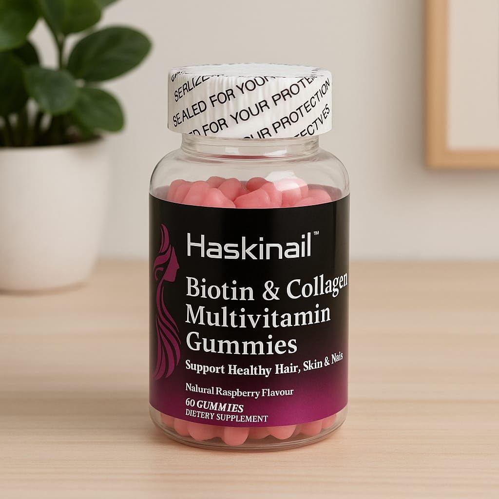 Biotin & Collagen Multivitamin Gummies, Raspberry Flavor, 60 Gummies, Dietary Supplement for Hair, Skin & Nails