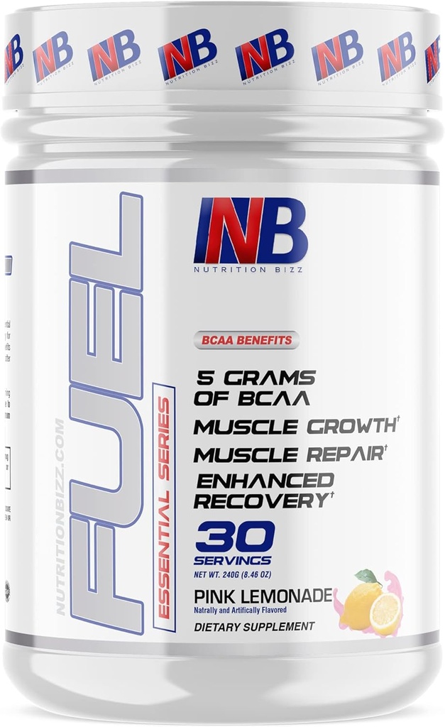 BCAA Powder, 5 grams BCAAA Amino acids, Post Workout recovery thức uống cho tòa nhà cơ bắp, phục vụ trở lại và chịu đựng, 30 phục vụ (Pink Lemonade)