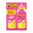 Pepto Bismol Liquid, Upset Stomach Relief, Nausea Relief, Heartburn Relief, Indigestion Relief, Anti Diarrhea Medication for Adults - 5 Symptom Fast Relief, 2x12 oz (Packaging May Vary)