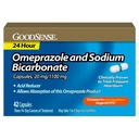 GoodSense Omeprazole and Sodium Bicarbonate Capsules, 20 mg/1100 mg, Treats Frequent Heartburn, Acid Reducer, Heartburn Medicine