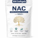 The Standard Lab NAC 600mg & NAD Daily Complex, Organic NAC Supplement N-Acetyl Cysteine Capsules with NAD+ for Cellular & Lung Health, Antioxidant Levels and Immune Support, Non-GMO, 300 Softgels