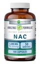 Amazing Formulas N-Acetyl Cysteine (NAC) 1200 Mg Capsules Supplement - Non-GMO - Gluten Free - Made in USA - 100 Count