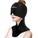 I-THERA-U Cold Cap & Neck Ice Pack Wrap Gel Set with Velcro, Reusable Ice Hat, Hot and Cooling Neck Wraps, Soft Care Package Ice Pack for Head and Cervical