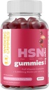 HSN Gummies - Hair Skin and Nails Gummies - Sugar Free Biotin Gummies 5000mcg with Full Vitamin Complex for Hair Growth, Healthy Skin, Nail Strength - 60 Ct Strawberry