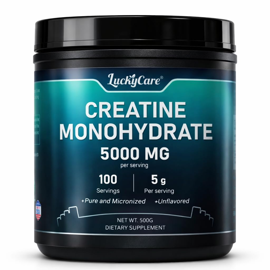 Creatine Monohydrate Powder 500g | Pure Creatine for Muscle, Energy, Recovery & Strength | Vegan, Gluten Free, Easy to Digest | 100 Servings for Men & Women