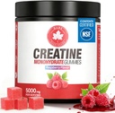 Creatine Gummies, (160 Count) NSF Certified, 5g Creatine Monohydrate per Serving withTaurine & B12, Raspberry Flavor, for Men & Women