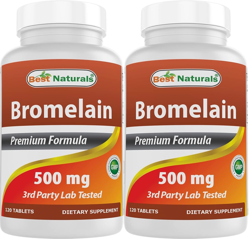 Bästa Naturals Bromelain 500mg 120 tabletter (120 greve av 2)